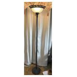 Torchiere Floor Lamp with Frosted Glass Shade