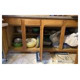 2 Cabinets of Tupperware and More