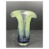 Art Glass Flared Hand Blown Vase