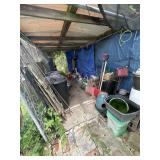 Contents of fenced in back area