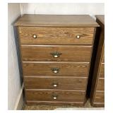 Oak Style Finish Chest of Drawers