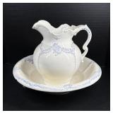 Antique Ironstone Wash Pitcher & Bowl Set
