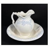 Antique Ironstone Wash Pitcher & Bowl Set