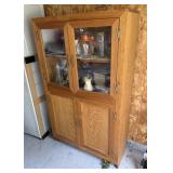 Wooden Cabinet & Contents