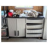 Plastic Cabinet With Contents