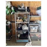 Metal Shelving With Contents