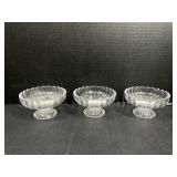 3 Mikasa Small Pedestal Bowls