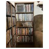 Shelf of DVDs