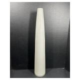 Tall White Glass Vase