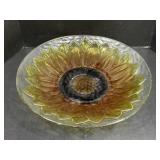 Large Glass Sunflower Bowl