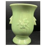 McCoy Green Floral Vase