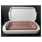 Purple Pyrex in Aladdin storage container