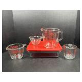 Pyrex measuring cups and storage