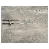 Two Shakespeare fishing poles