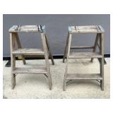 Wooden stepladder