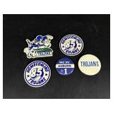 Vintage Auburn Trojans Buttons
