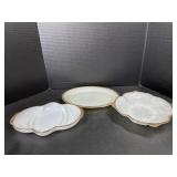 Milk glass Platters