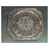 Pink Depression Glass Platter