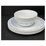 Corelle morning blue Plates and Bowls