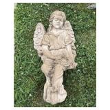 Concrete Angel Yard Decor
