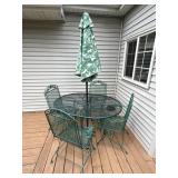Wrought Iron Patio Table & Chairs