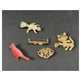 Animal brooches and more