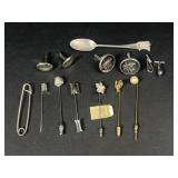 Hat pins, cufflinks, and more