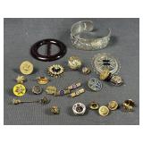 Vintage Jewelry, Pins & Military Insignia