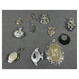 Assorted Costume Jewelry Pendants & Findings