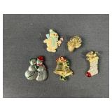 Christmas brooches