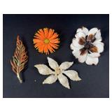Floral brooches