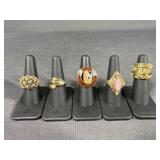 Assorted Gold Tone Fashion Rings