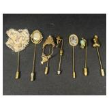 Gold tone hat pins