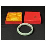 Green Jade Bangle Bracelet