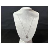 Sterling Silver Puffed Heart Pendant Necklace