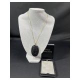 Galway Black Marble Celtic Pendant