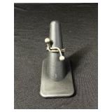 Norwegian Sterling Modernist Ball Ring