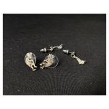 Mismatched Sterling Silver Earrings
