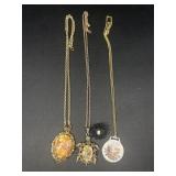 Turtle cameo and Pendant Necklaces