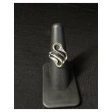 14K Modern Abstract Openwork Ring