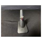 14K Gold Red and Clear Accent Ring
