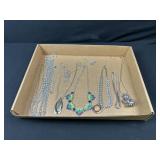 Mix of Silver Tone Necklaces