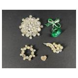 Rhinestone brooches