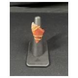 Wire Wrapped Carnelian ring