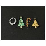Vintage Christmas Brooch & Pin Group