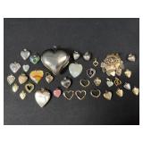 Heart pendants and charms