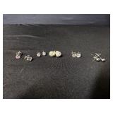 5 Pairs Sterling Stud Earrings