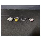 4 Costume Rings