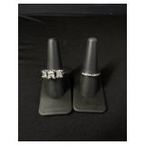 2 Fashion Rings, 1 is Sterling Silver