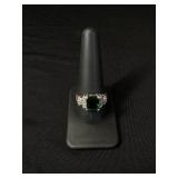 Sterling Silver Emerald Style Ring